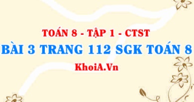 Bài 3 trang 112 SGK Toán 8 Tập 1 Chân trời sáng tạo